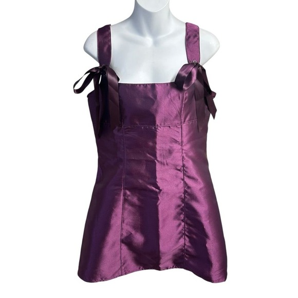 Dollskill Current Mood Dress Size Large Purple Pixie Stardust Mini Bow Strap New - Picture 1 of 13